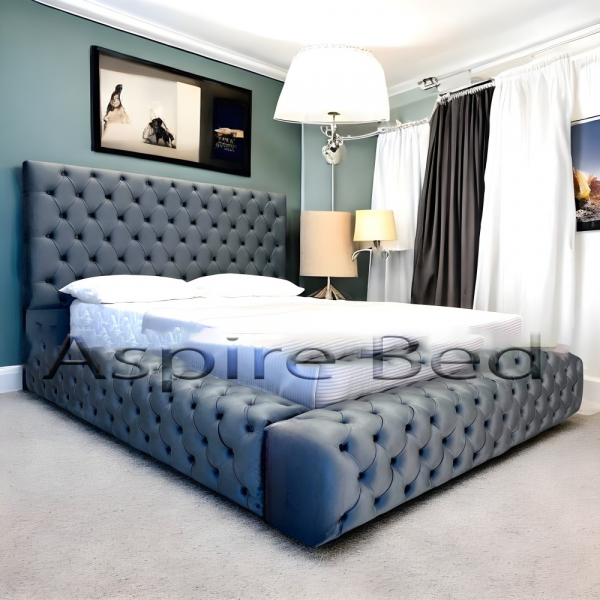 2024  Amour Ambassador Sonno Chesterfield Bed with Optional Ottoman Storage