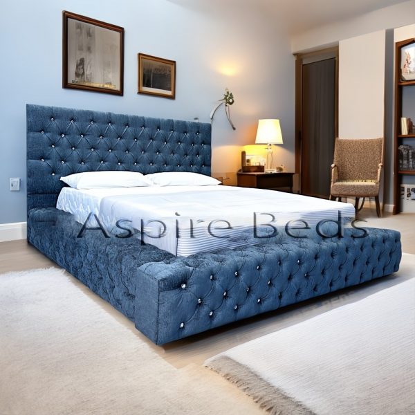 2025 Ambassador Upholstered Chesterfield Bed with Optional Ottoman Storage