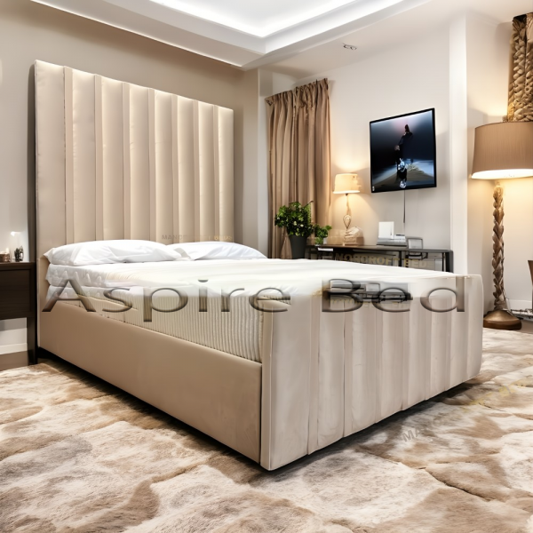 2025 Sereno Upholstered Designer Bed Frame With Optional Ottoman Storage