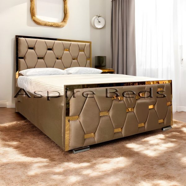 2025  Golden Archer Designer Bed Frame With Optional Ottoman Storage